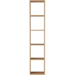 New Muji Estantería estrecha de roble con 5 estantes