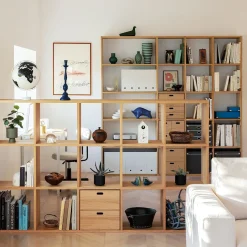 New Muji Estantería estrecha de roble con 5 estantes