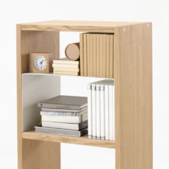 New Muji Estantería estrecha de roble con 5 estantes