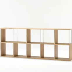 New Muji Estantería estrecha de roble con 5 estantes