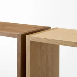Muji Estantería estrecha de roble con 2 estantes