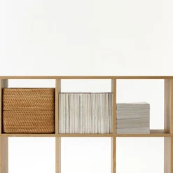New Muji Estantería estrecha de roble con 3 estantes