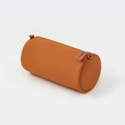 Outlet Muji Estuche Combinations Case de PU ‐ Cilíndrica, Naranja