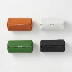 Outlet Muji Estuche Combinations Case de PU ‐ Cilíndrica, Naranja