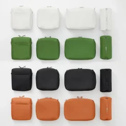 Muji Estuche Combinations Case de PU ‐ Cilíndrica, Gris