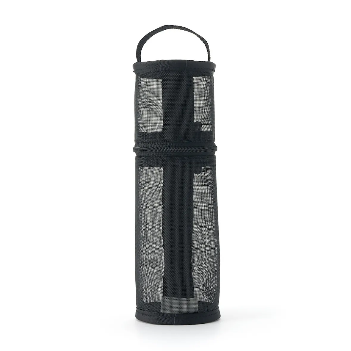 Hot Muji Estuche de malla de nailon para bolígrafos Negro