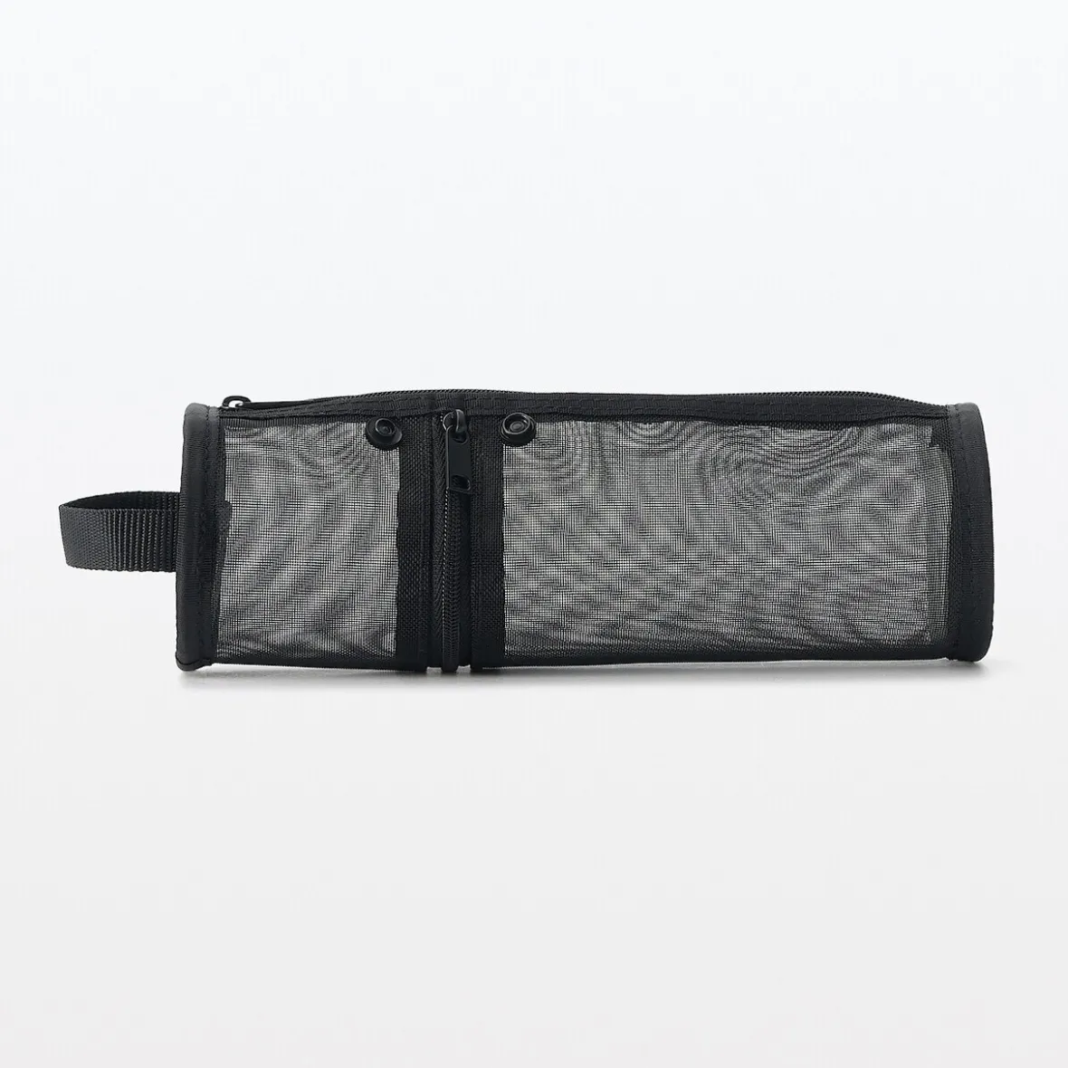 Hot Muji Estuche de malla de nailon para bolígrafos Negro