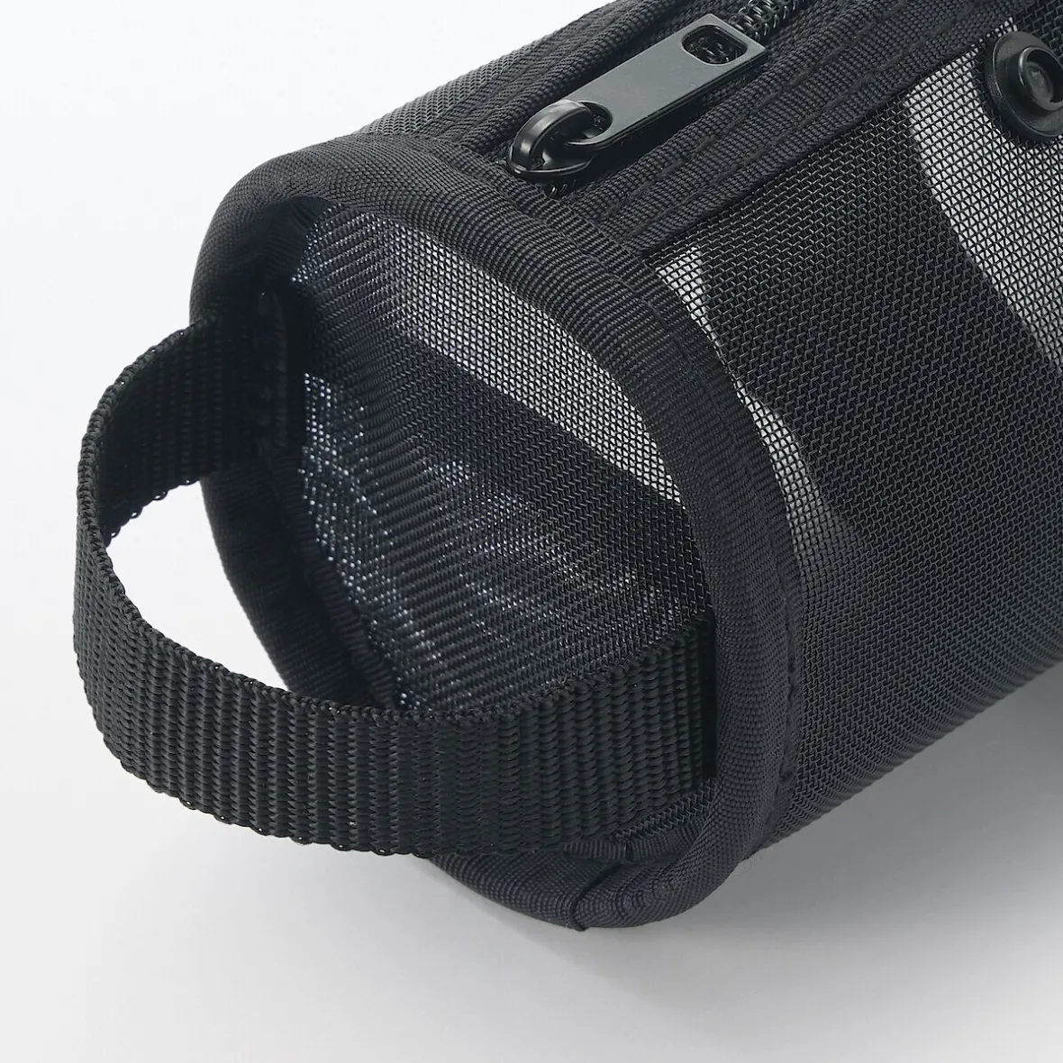 Hot Muji Estuche de malla de nailon para bolígrafos Negro