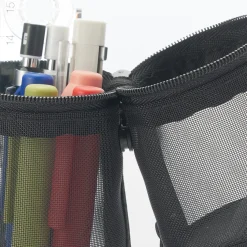 Hot Muji Estuche de malla de nailon para bolígrafos Negro