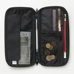 Online Muji Estuche fino para pasaporte Negro