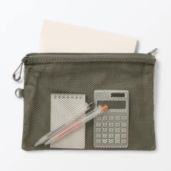 Sale Muji Estuche pequeño con doble cremallera L
