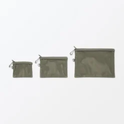 New Muji Estuche pequeño con doble cremallera M