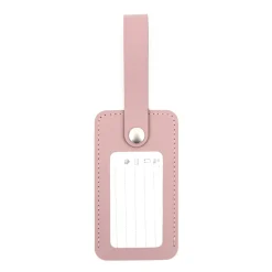 Online Muji Etiqueta de equipaje de cuero reciclado - Rosa