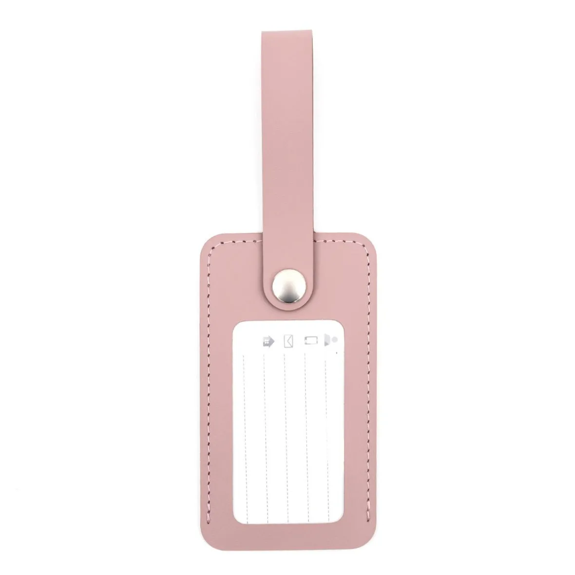 Online Muji Etiqueta de equipaje de cuero reciclado - Rosa