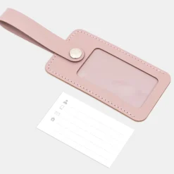 Online Muji Etiqueta de equipaje de cuero reciclado - Rosa