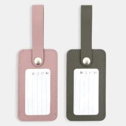 Online Muji Etiqueta de equipaje de cuero reciclado - Rosa