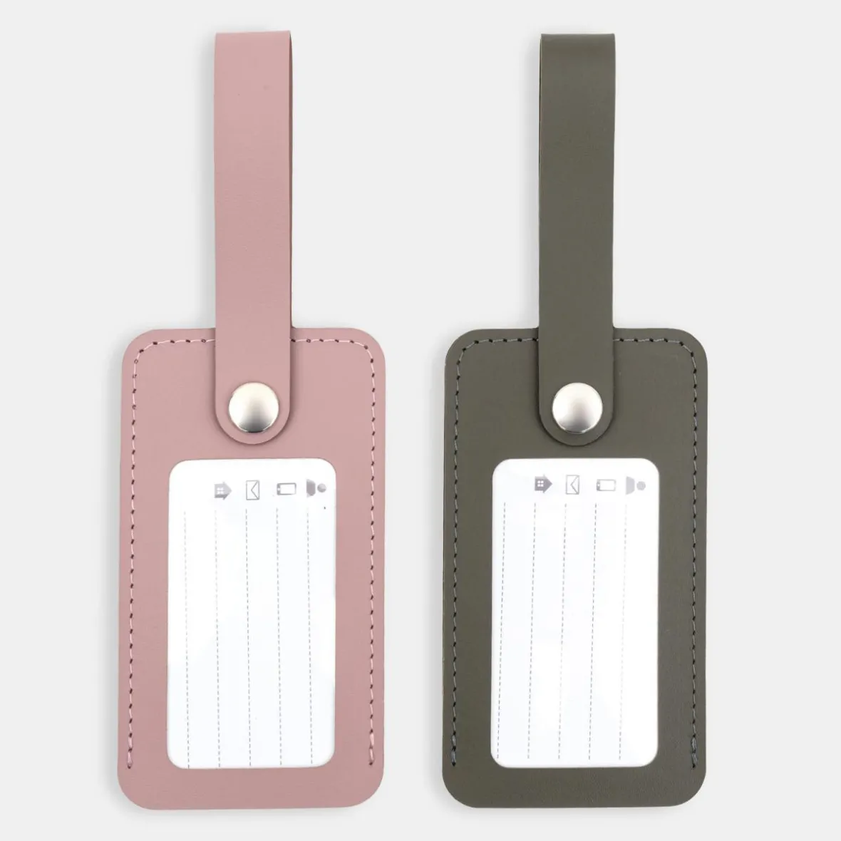 Online Muji Etiqueta de equipaje de cuero reciclado - Rosa