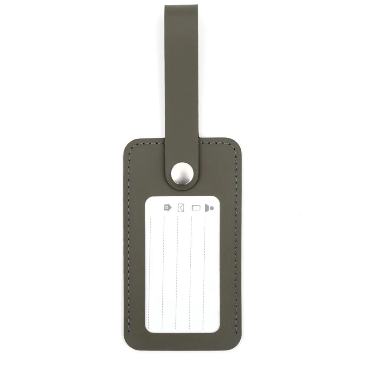 Sale Muji Etiqueta de equipaje de cuero reciclado - Caqui