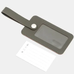 Sale Muji Etiqueta de equipaje de cuero reciclado - Caqui