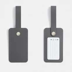 Best Muji Etiqueta de equipaje de cuero reciclado - Graphite