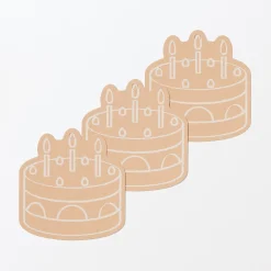 Muji Etiquetas de regalo - Tarta, paquete de 3