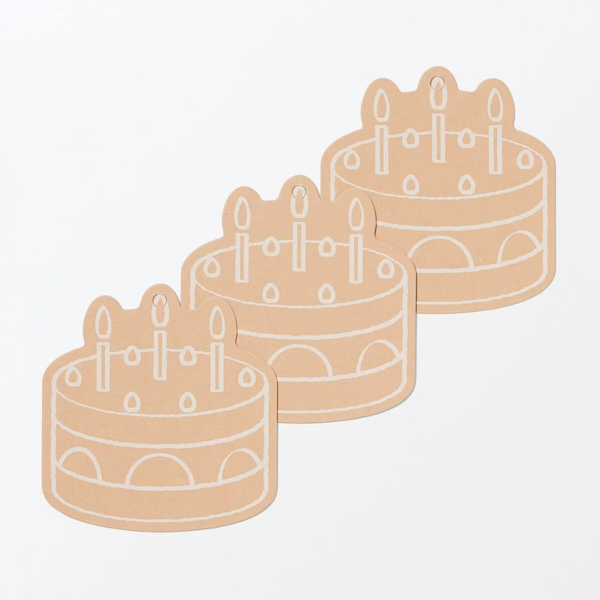 Muji Etiquetas de regalo - Tarta, paquete de 3
