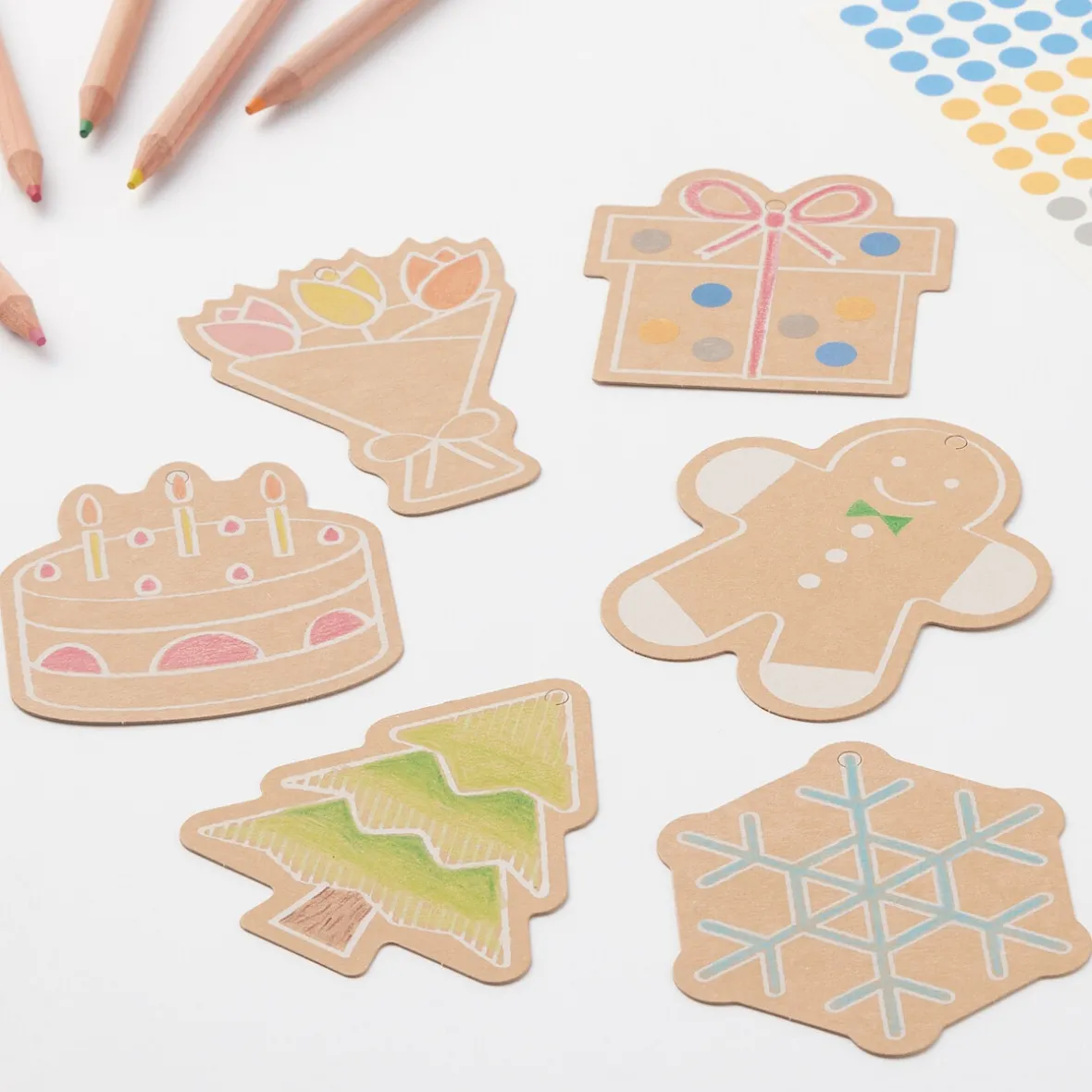 Muji Etiquetas de regalo - Tarta, paquete de 3