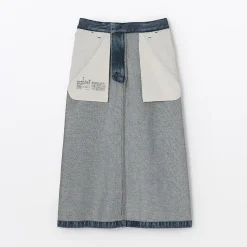 Muji Falda acampanada de mezcla de kapok para mujer