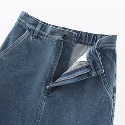 Muji Falda acampanada de mezcla de kapok para mujer