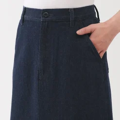 Muji Falda acampanada de mezcla de kapok para mujer