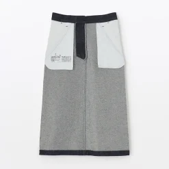 Muji Falda acampanada de mezcla de kapok para mujer
