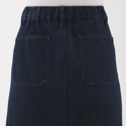 Muji Falda acampanada de mezcla de kapok para mujer