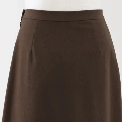 Outlet Muji Falda acampanada elástica y cepillada para mujer