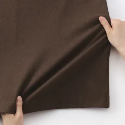 Outlet Muji Falda acampanada elástica y cepillada para mujer