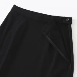 Outlet Muji Falda acampanada elástica y cepillada para mujer