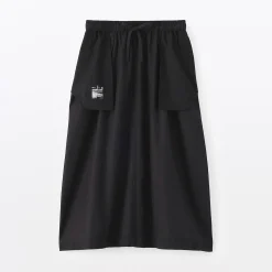 Sale Muji Falda cómoda de corte midi y algodón lavado para mujer