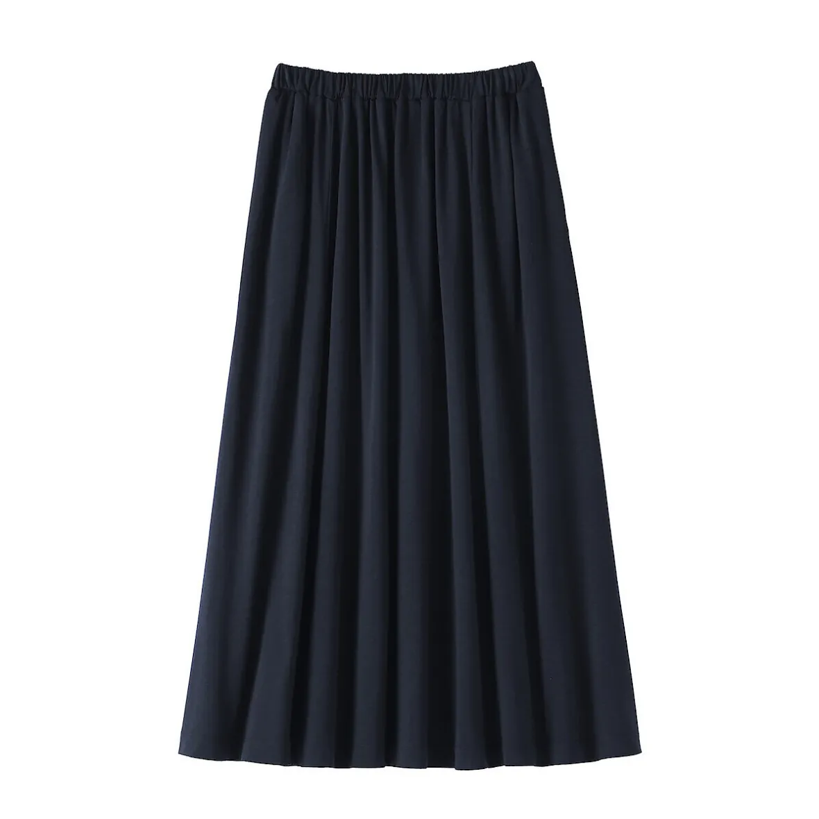 Sale Muji Falda midaxi fruncida de punto de mezcla de lyocell para mujer