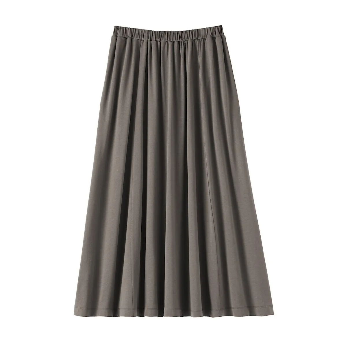 Sale Muji Falda midaxi fruncida de punto de mezcla de lyocell para mujer