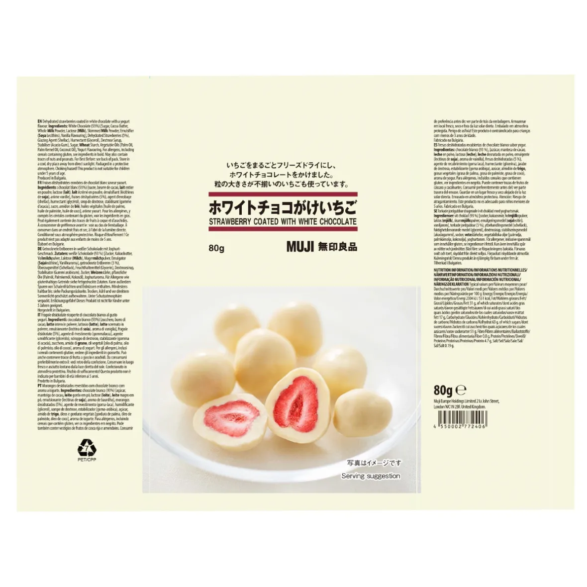 Best Muji Fresas cubiertas de chocolate blanco