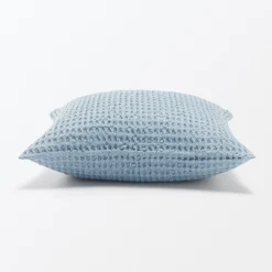 New Muji Funda de cojín de tejido waffle de algodón orgánico lavado