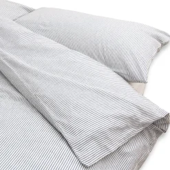 Hot Muji Funda nórdica de algodón con acabado lavado ‐ Doble, Rayé