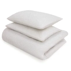 Hot Muji Funda nórdica de algodón con acabado lavado ‐ Doble, Rayé