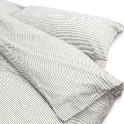 Outlet Muji Funda nórdica de algodón con acabado lavado ‐ Doble grande, Rayé