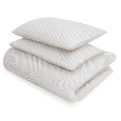 New Muji Funda nórdica de algodón con acabado lavado ‐ Individual, Rayé