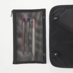 Muji Funda para agenda de poliéster con estuche para bolígrafos A5