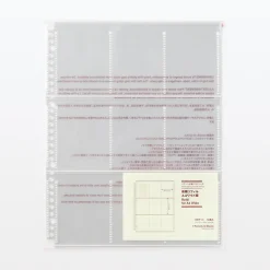 Discount Muji Fundas transparentes para A4 de ancho ‐ 9 compartimentos, tamaño de cartas coleccionables