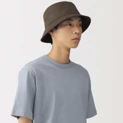 Online Muji Gorro de pescador de sarga de algodón