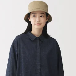 Online Muji Gorro de pescador de sarga de algodón