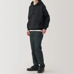 Muji Jeans de pierna recta de mezcla de kapok para hombre ‐ Negro