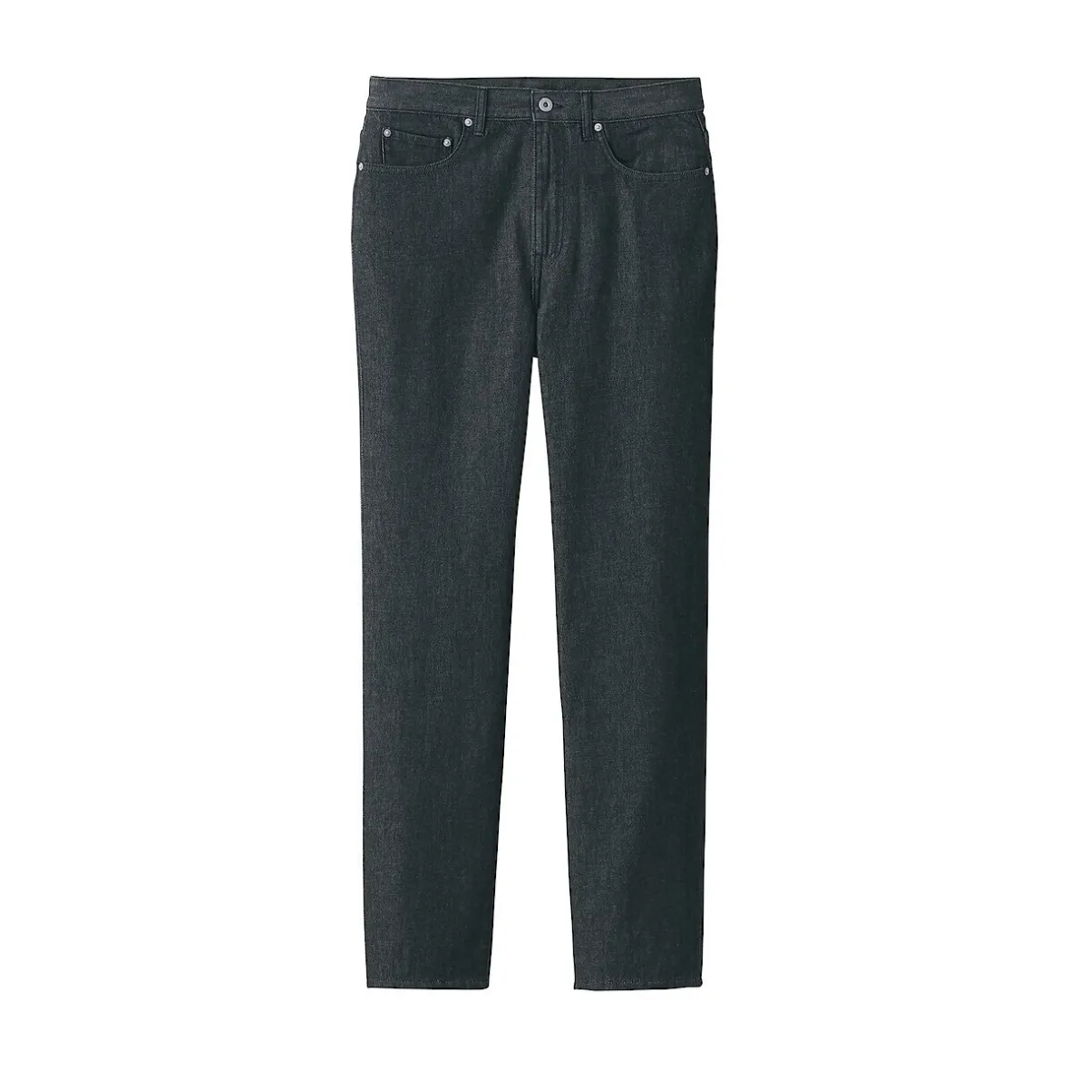 Muji Jeans de pierna recta de mezcla de kapok para hombre ‐ Negro